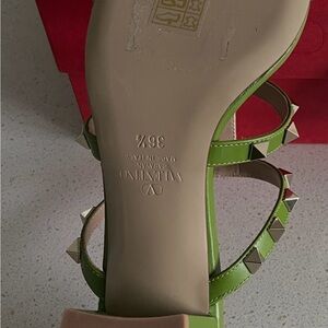 Valentino Lime Green Studded Heels